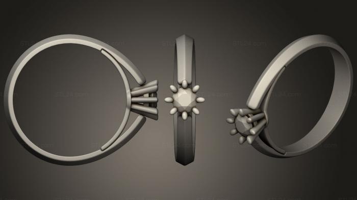 Ювелирные перстни и кольца (Обручальное кольцо64, JVLRP_0347) 3D модель для ЧПУ станка